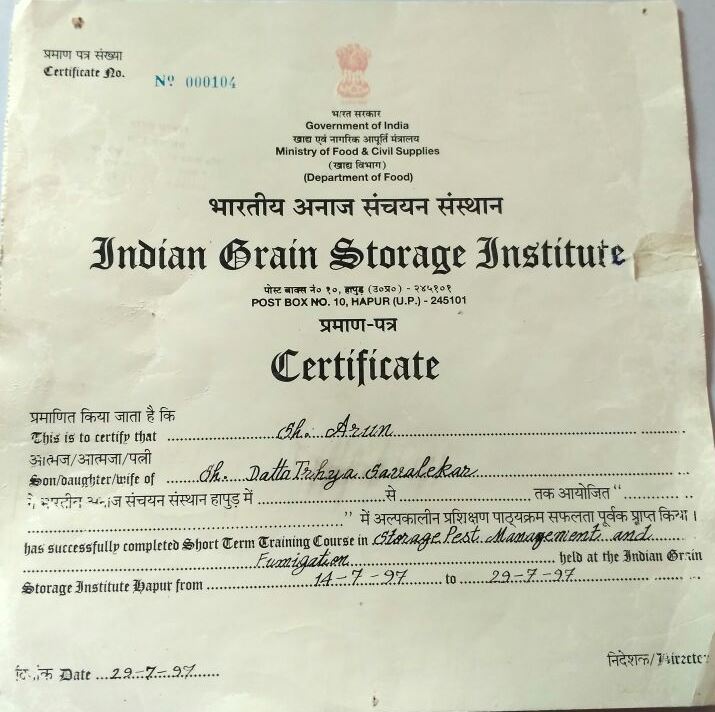 Certificate 1